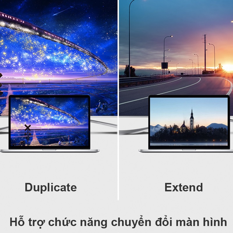 Cáp chuyển đổi USB TypeC sang HDMI 4K30HZ, có chíp, 1,5M Ugreen 30841, màu trắng xám